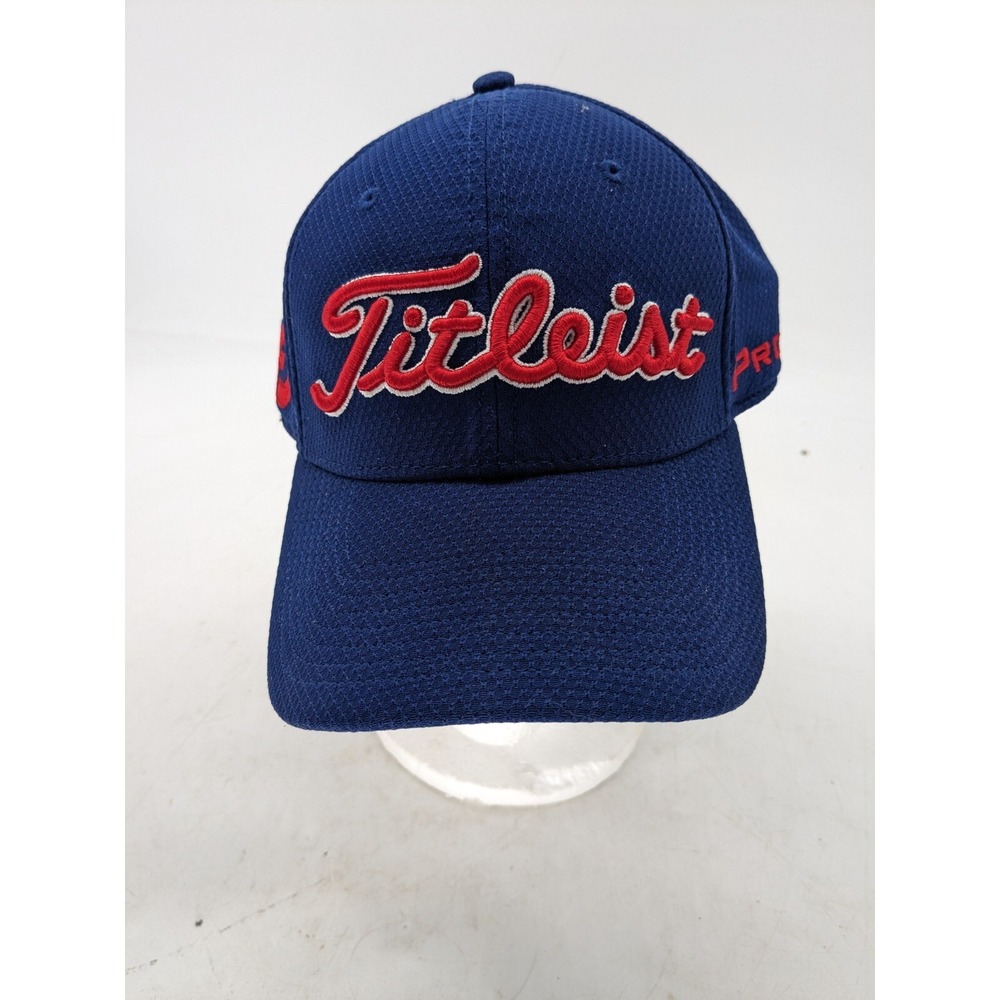 Titleist Hat Flexfit S-M Blue Stretch Footjoy Pro V1 Golf Embroidered Cap #1